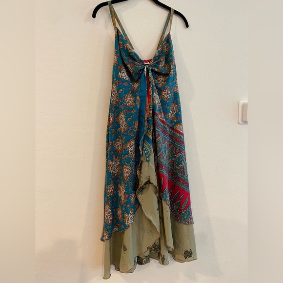 Boho Silk Dress - Picture 2 of 9